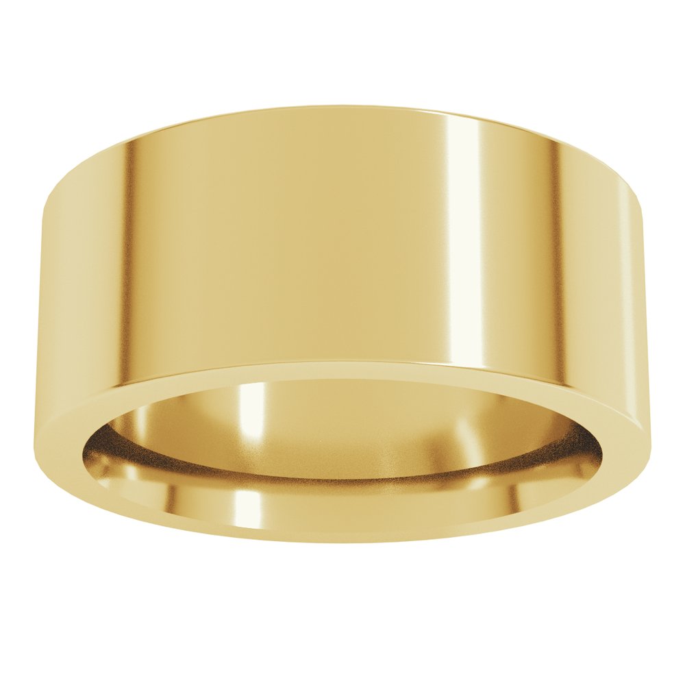 14K Yellow Gold 9 mm Comfort Fit Heavyweight Flat Band