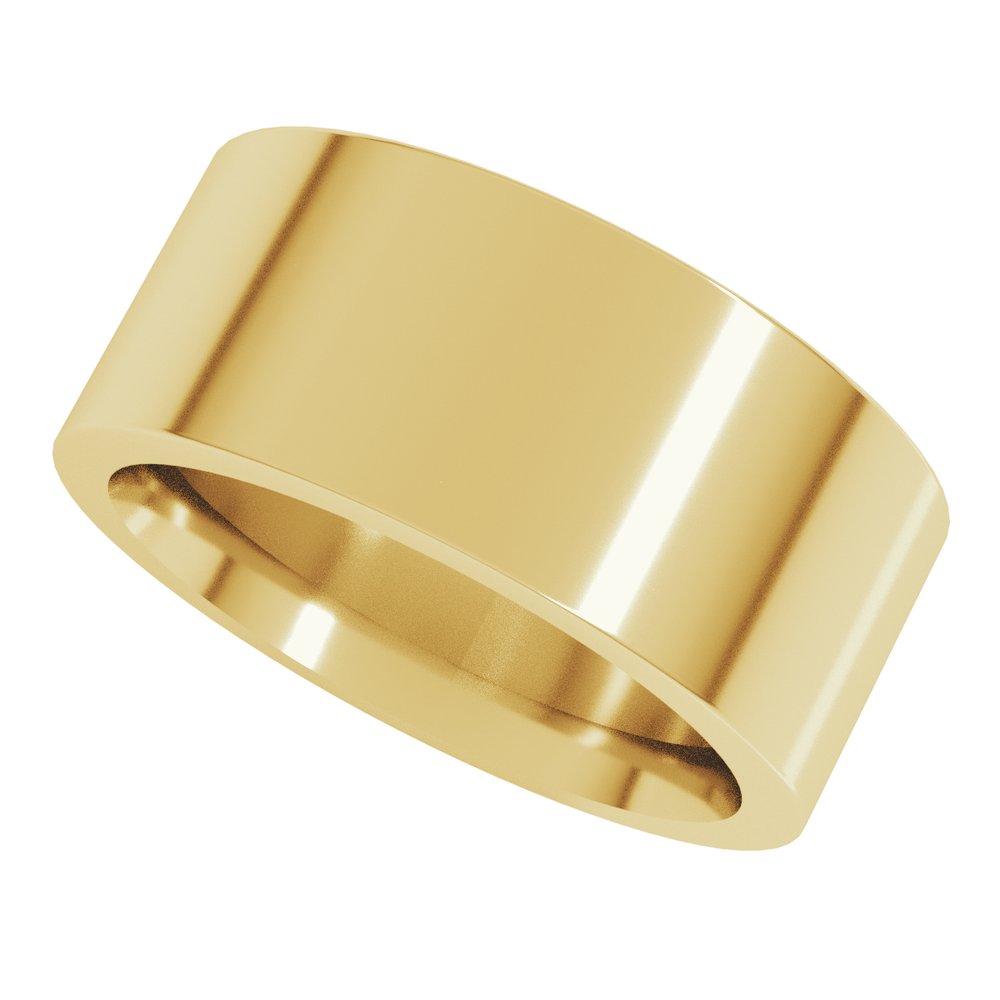 14K Yellow Gold 9 mm Comfort Fit Heavyweight Flat Band