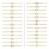 14K Yellow Gold Sans Serif Initial V 6 1/2-7 1/2" Bracelet