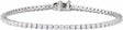 14K White Gold 3 CTW Lab-Grown Diamond Low Profile Line 7" Bracelet
