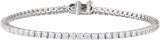14K White Gold 3 CTW Lab-Grown Diamond Low Profile Line 7" Bracelet