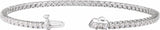 14K White Gold 3 CTW Lab-Grown Diamond Low Profile Line 7" Bracelet