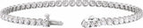 14K White Gold 5 CTW Lab-Grown Diamond Low Profile Line 7" Bracelet
