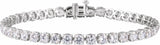 14K White Gold 9 CTW Lab-Grown Diamond Low Profile Line 7" Bracelet