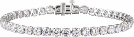 14K White Gold 9 CTW Lab-Grown Diamond Low Profile Line 7" Bracelet
