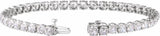 14K White Gold 9 CTW Lab-Grown Diamond Low Profile Line 7" Bracelet
