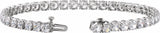 14K White Gold 12 CTW Lab-Grown Diamond Low Profile Line 7" Bracelet