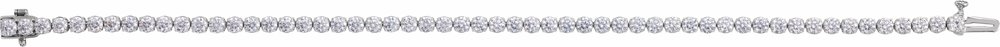 14K White Gold 5 CTW Lab-Grown Diamond Low Profile Line 7" Bracelet