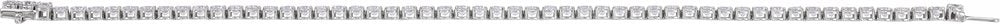 14K White Gold 5 CTW Lab-Grown Diamond Low Profile Line 7" Bracelet