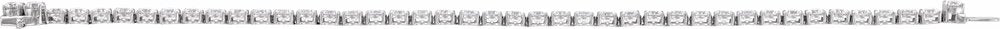 14K White Gold 9 CTW Lab-Grown Diamond Low Profile Line 7" Bracelet