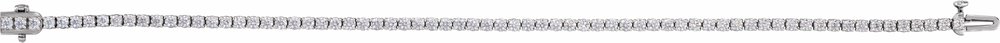 14K White Gold 3 CTW Lab-Grown Diamond Low Profile Line 7" Bracelet