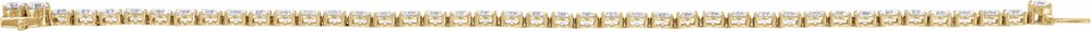 14K Yellow Gold 9 CTW Lab-Grown Diamond Low Profile Line 7" Bracelet