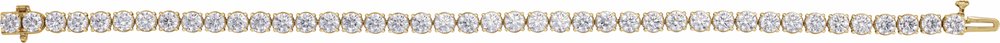 14K Yellow Gold 9 CTW Lab-Grown Diamond Low Profile Line 7" Bracelet