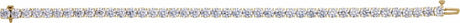 14K Yellow Gold 12 CTW Lab-Grown Diamond Low Profile Line 7" Bracelet