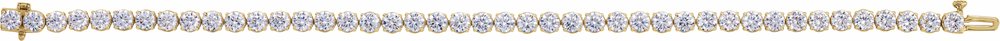 14K Yellow Gold 8 CTW Lab-Grown Diamond Low Profile Line 7" Bracelet
