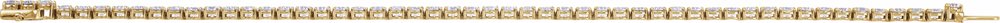 14K Yellow Gold 6 CTW Lab-Grown Diamond Low Profile Line 7" Bracelet