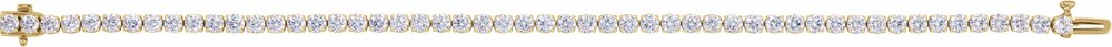 14K Yellow Gold 6 CTW Lab-Grown Diamond Low Profile Line 7" Bracelet