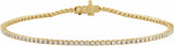 14K Yellow Gold 1 CTW Lab-Grown Diamond Low Profile Line 7" Bracelet