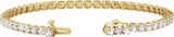 14K Yellow Gold 6 CTW Lab-Grown Diamond Low Profile Line 7" Bracelet