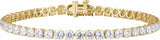 14K Yellow Gold 7 CTW Lab-Grown Diamond Low Profile Line 7" Bracelet