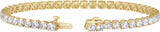 14K Yellow Gold 7 CTW Lab-Grown Diamond Low Profile Line 7" Bracelet