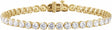 14K Yellow Gold 9 CTW Lab-Grown Diamond Low Profile Line 7" Bracelet