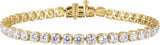 14K Yellow Gold 8 CTW Lab-Grown Diamond Low Profile Line 7" Bracelet