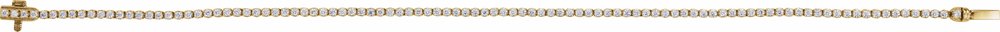14K Yellow Gold 1 CTW Lab-Grown Diamond Low Profile Line 7" Bracelet