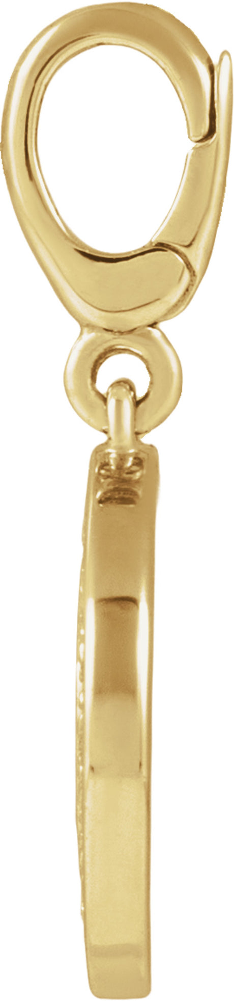 14K Yellow Gold 1/8 CTW Lab-Grown Diamond Engravable Circle Charm/Pendant