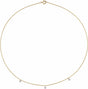 14K Yellow Gold 1/2 CTW Lab-Grown Drilled Diamond Three-Stone Station 16" Necklace