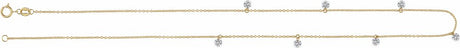14K Yellow Gold 1 1/8 CTW Lab-Grown Drilled Diamond Seven-Stone Station 16" Necklace