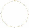 14K Yellow Gold 1 1/8 CTW Lab-Grown Drilled Diamond Seven-Stone Station 16" Necklace