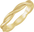 10K Yellow Gold 3.28 mm Woven-Design Comfort-Fit Band Size 8