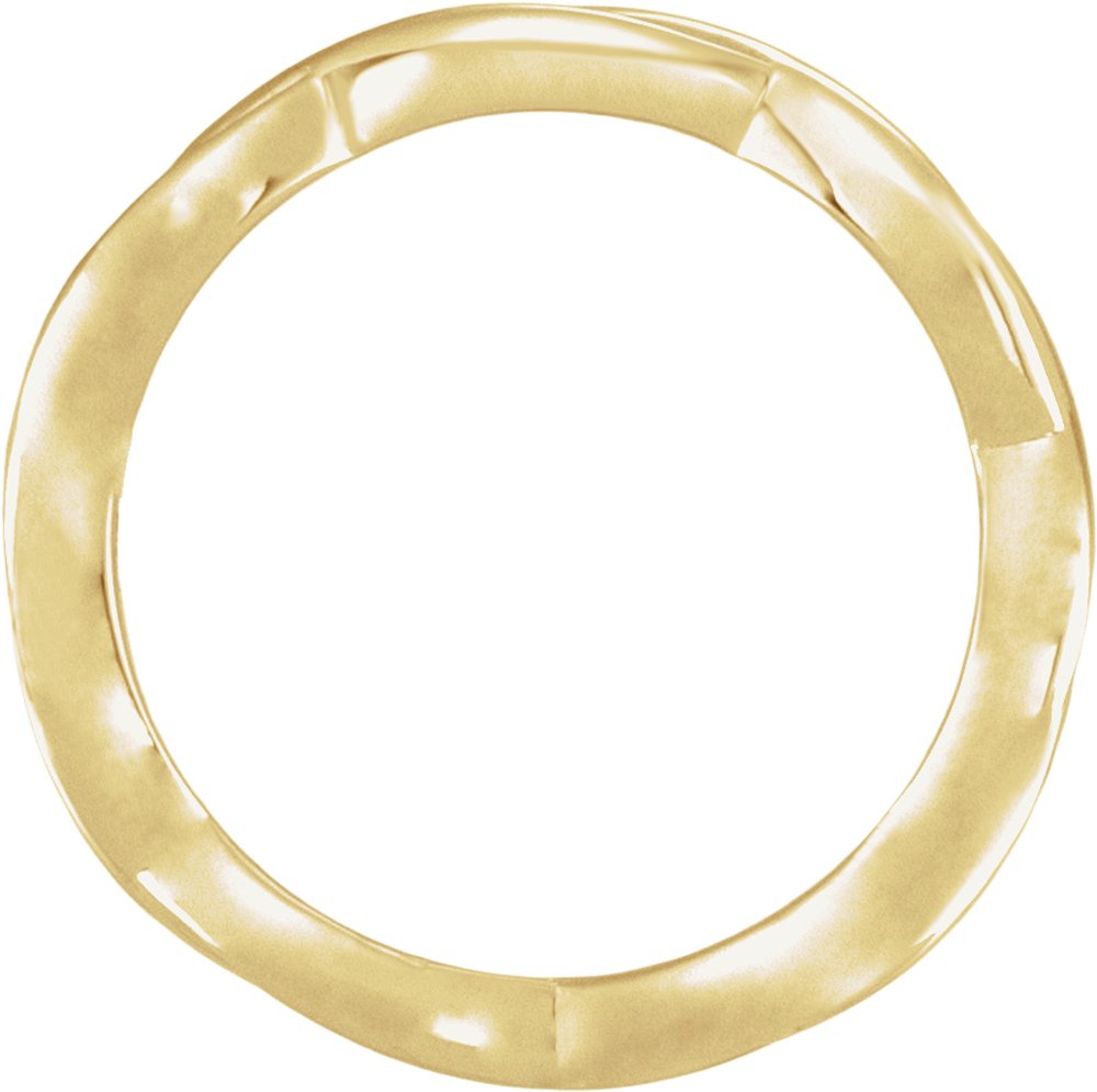 10K Yellow Gold 3.28 mm Woven-Design Comfort-Fit Band Size 8