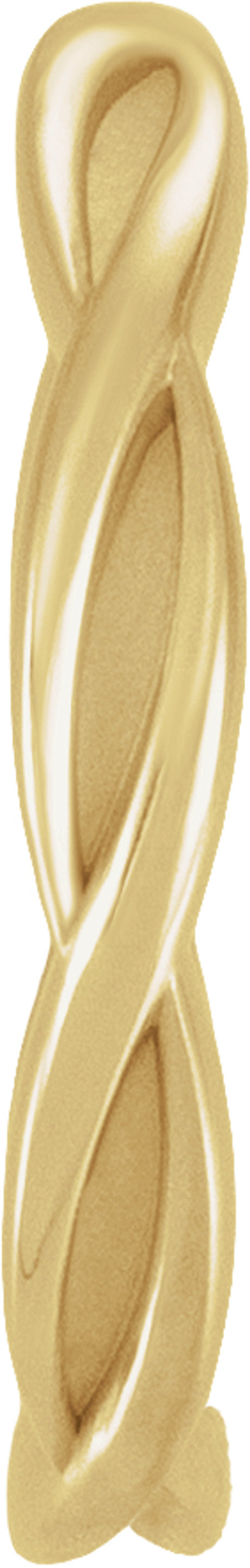 10K Yellow Gold 3.28 mm Woven-Design Comfort-Fit Band Size 8