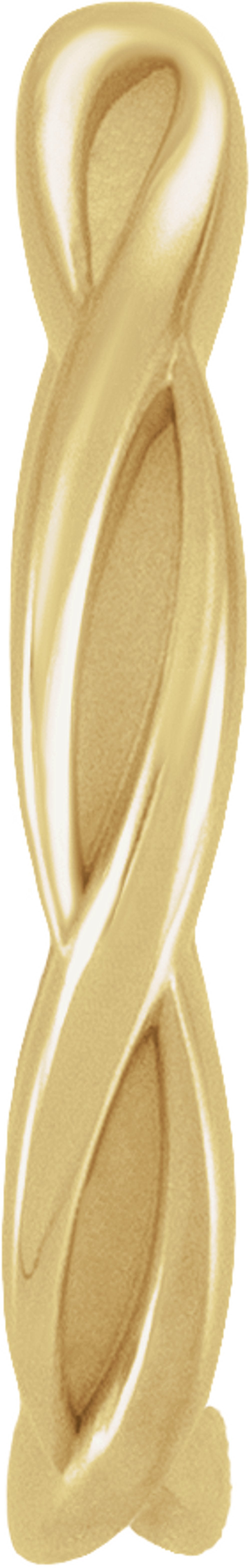 10K Yellow Gold 3.28 mm Woven-Design Comfort-Fit Band Size 8