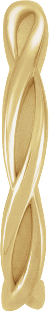 10K Yellow Gold 3.28 mm Woven-Design Comfort-Fit Band Size 8