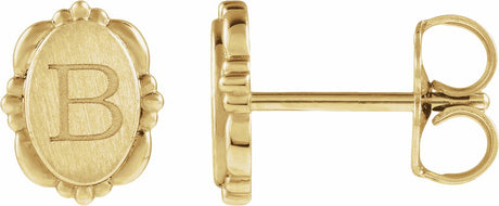 14K Yellow Gold Vintage-Inspired Earrings