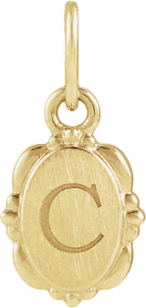 18K Yellow Gold-Plated Sterling Silver Vintage-Inspired Pendant