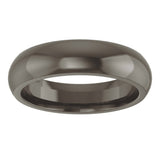 Titanium 5 mm Comfort-Fit Half Round Band Size 10