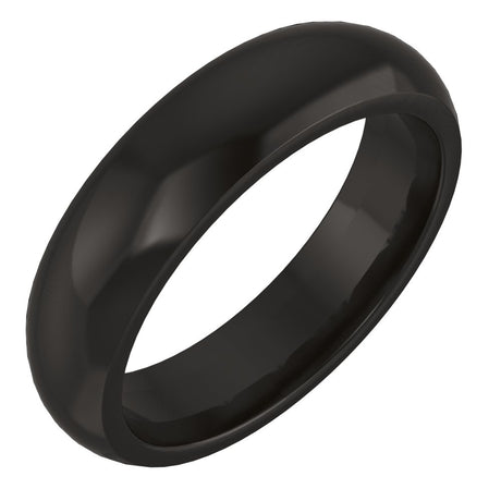 Zirconium 5 mm Comfort-Fit Half Round Band Size 9