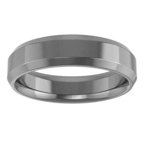 Cobalt 5 mm Beveled-Edge Comfort-Fit Flat Band Size 10