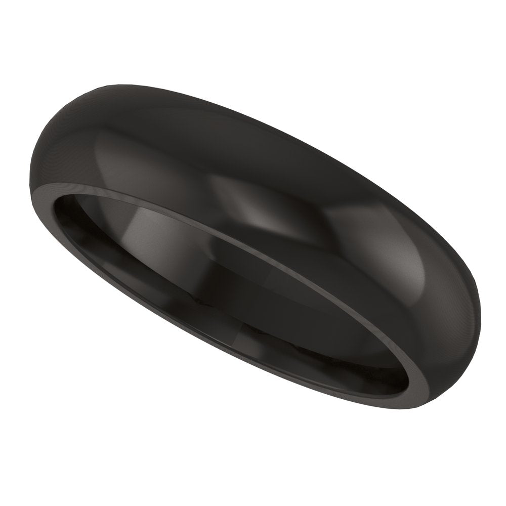Zirconium 5 mm Comfort-Fit Half Round Band Size 9