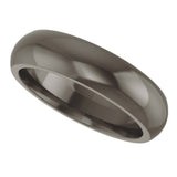 Titanium 5 mm Comfort-Fit Half Round Band Size 10