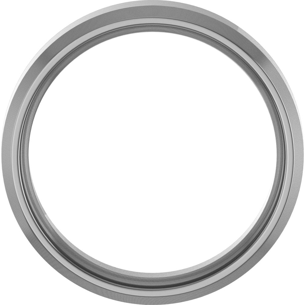 Cobalt 5 mm Beveled-Edge Comfort-Fit Flat Band Size 10