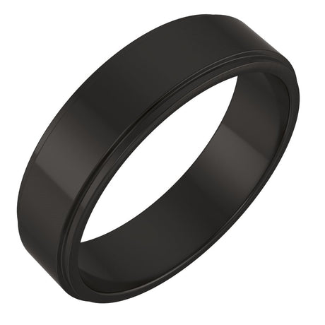 Zirconium 5 mm Stepped-Edge Flat Band Size 9