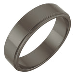 Titanium 5 mm Stepped-Edge Flat Band Size 11