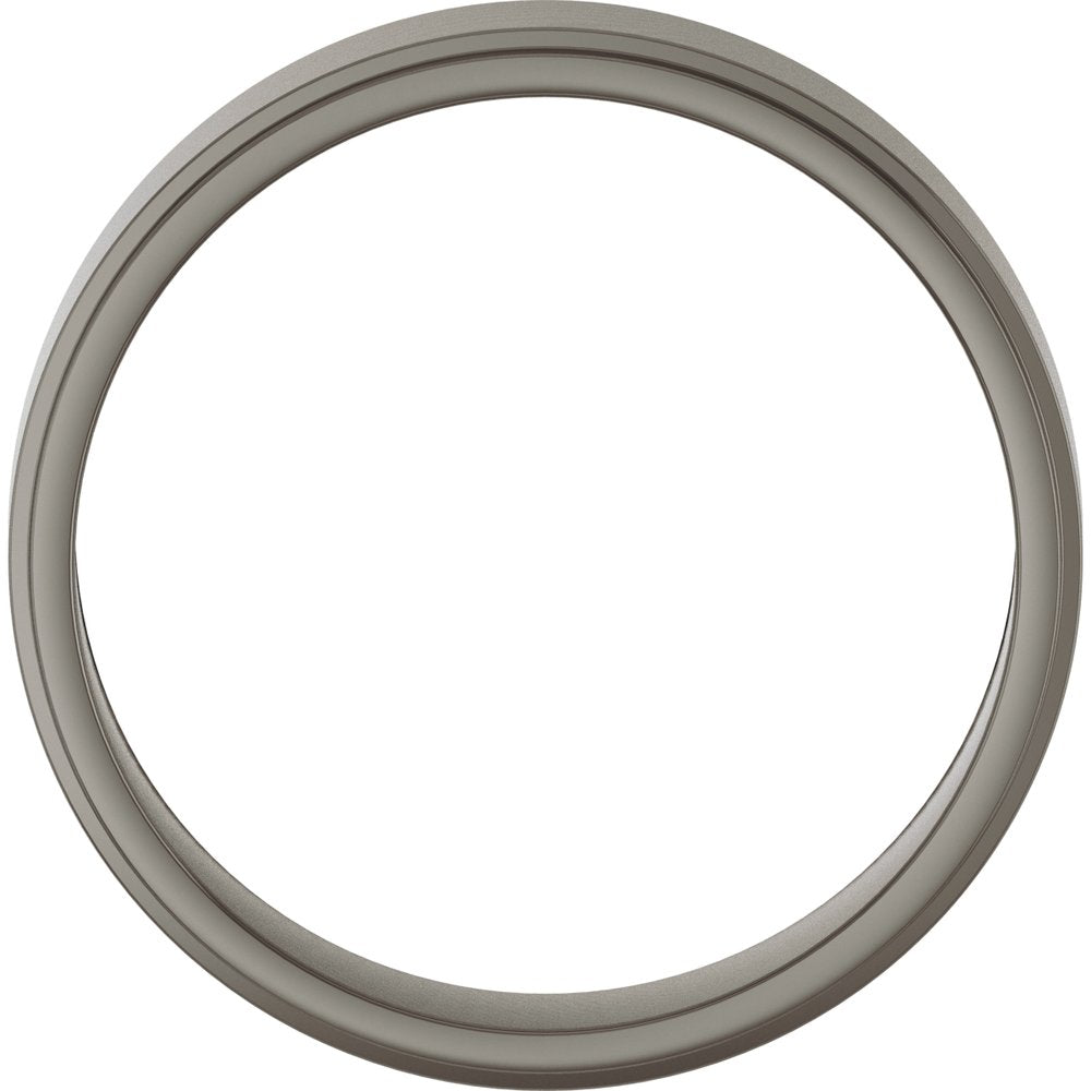 Titanium 5 mm Stepped-Edge Flat Band Size 11