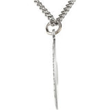 Sterling Silver 24x16 mm Oval St. Christopher 24" Necklace