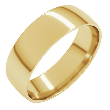 14K Yellow Gold 6 mm Ultra-Lightweight Comfort-Fit European-Style Band Size 5.5